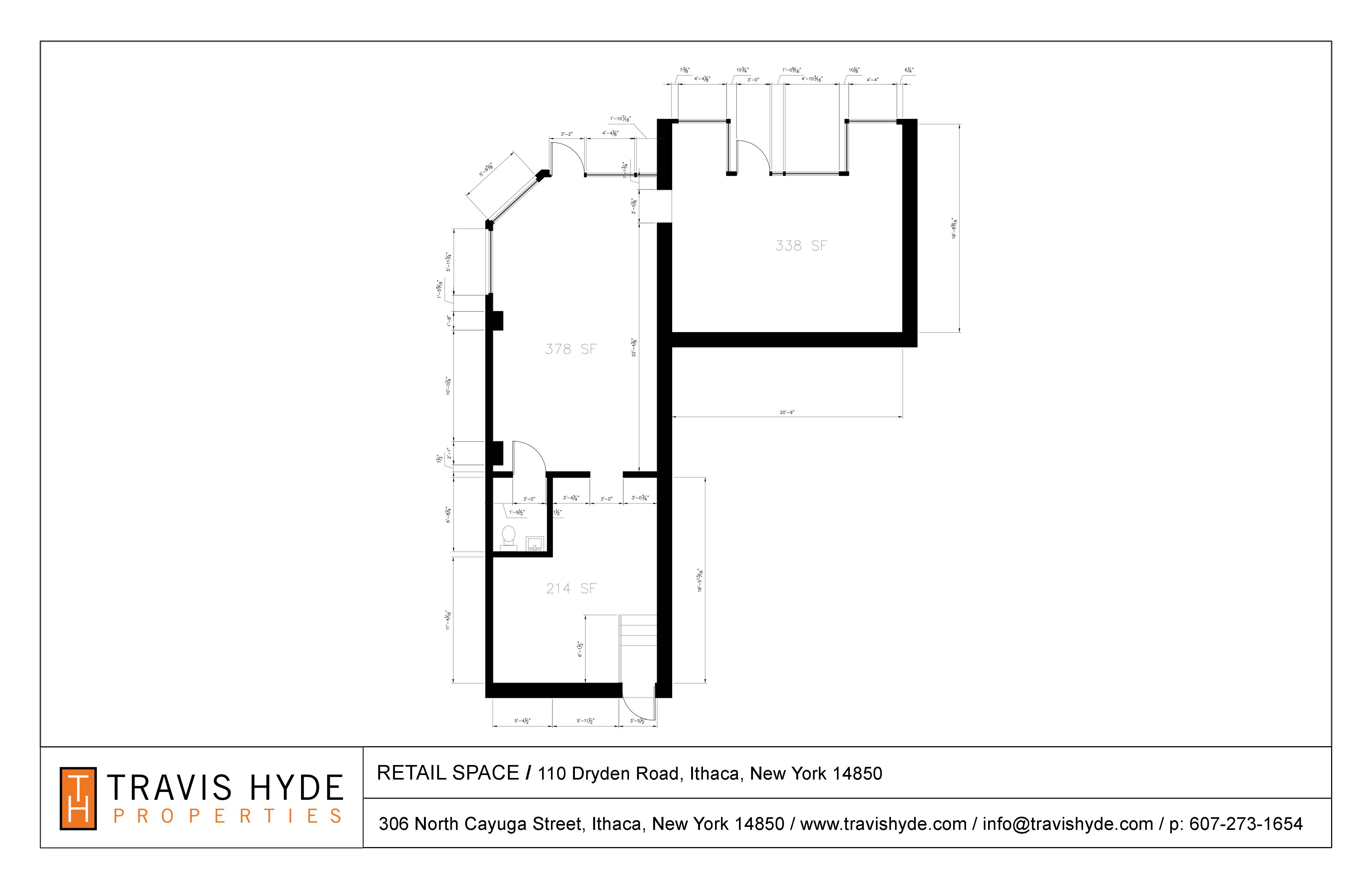 Floor plan for Travis Hyde Properties in Ithaca, NY