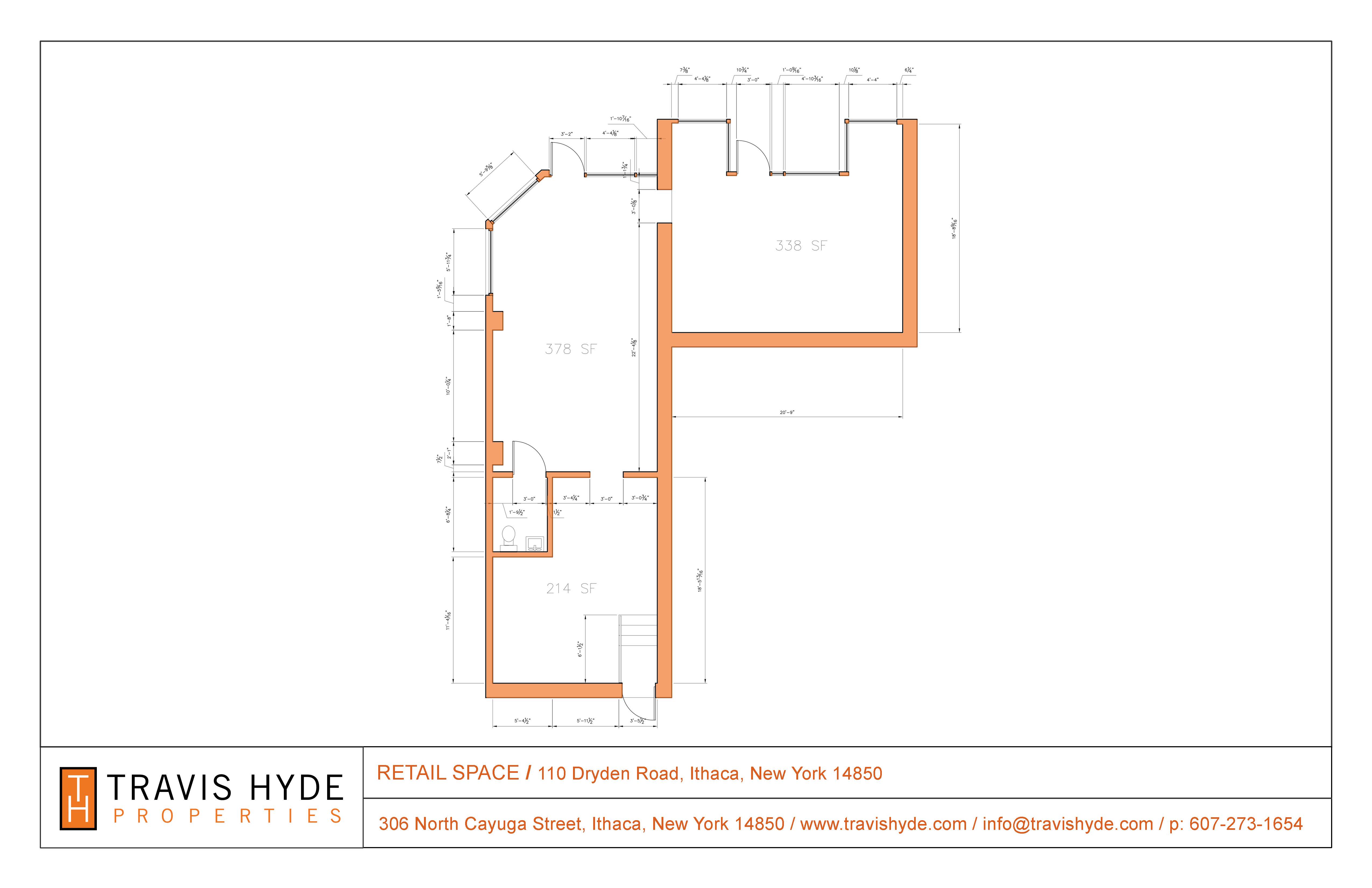 Floor plan for Travis Hyde Properties in Ithaca, NY