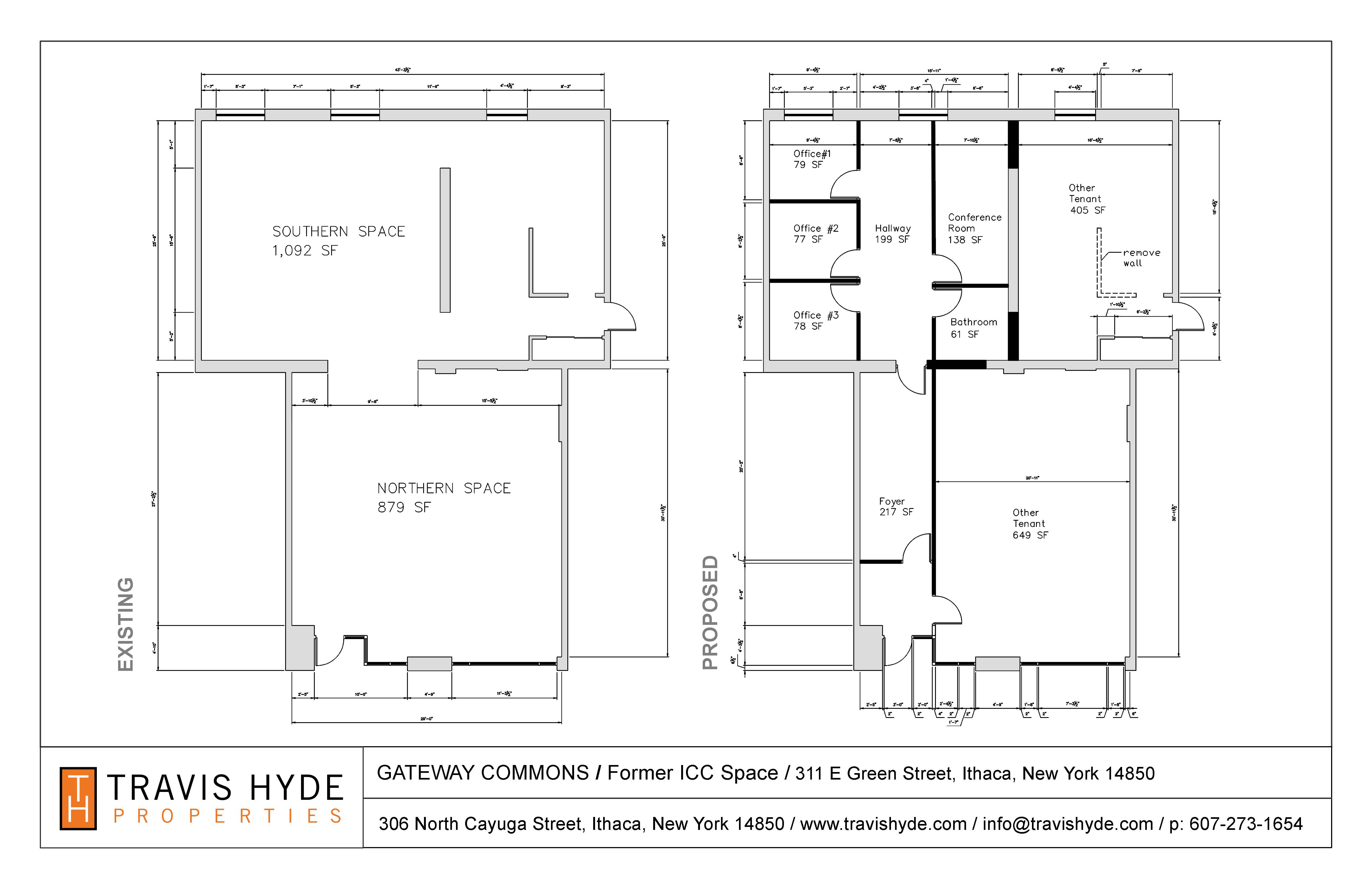 Former Ithaca Coffee Company Space Renovation for Travis Hyde Properties in Ithaca, NY