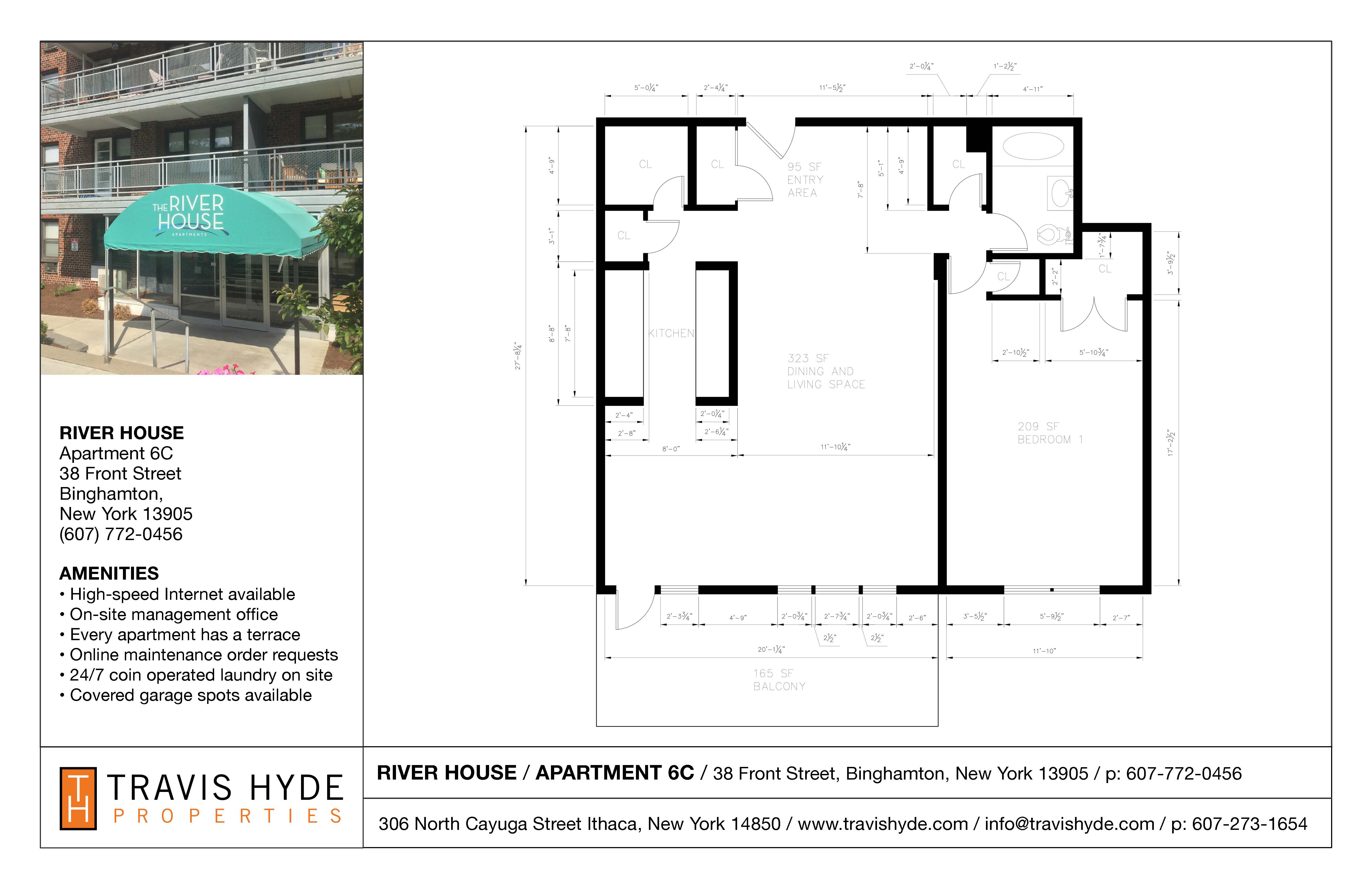 Floor plan for Travis Hyde Properties in Ithaca, NY