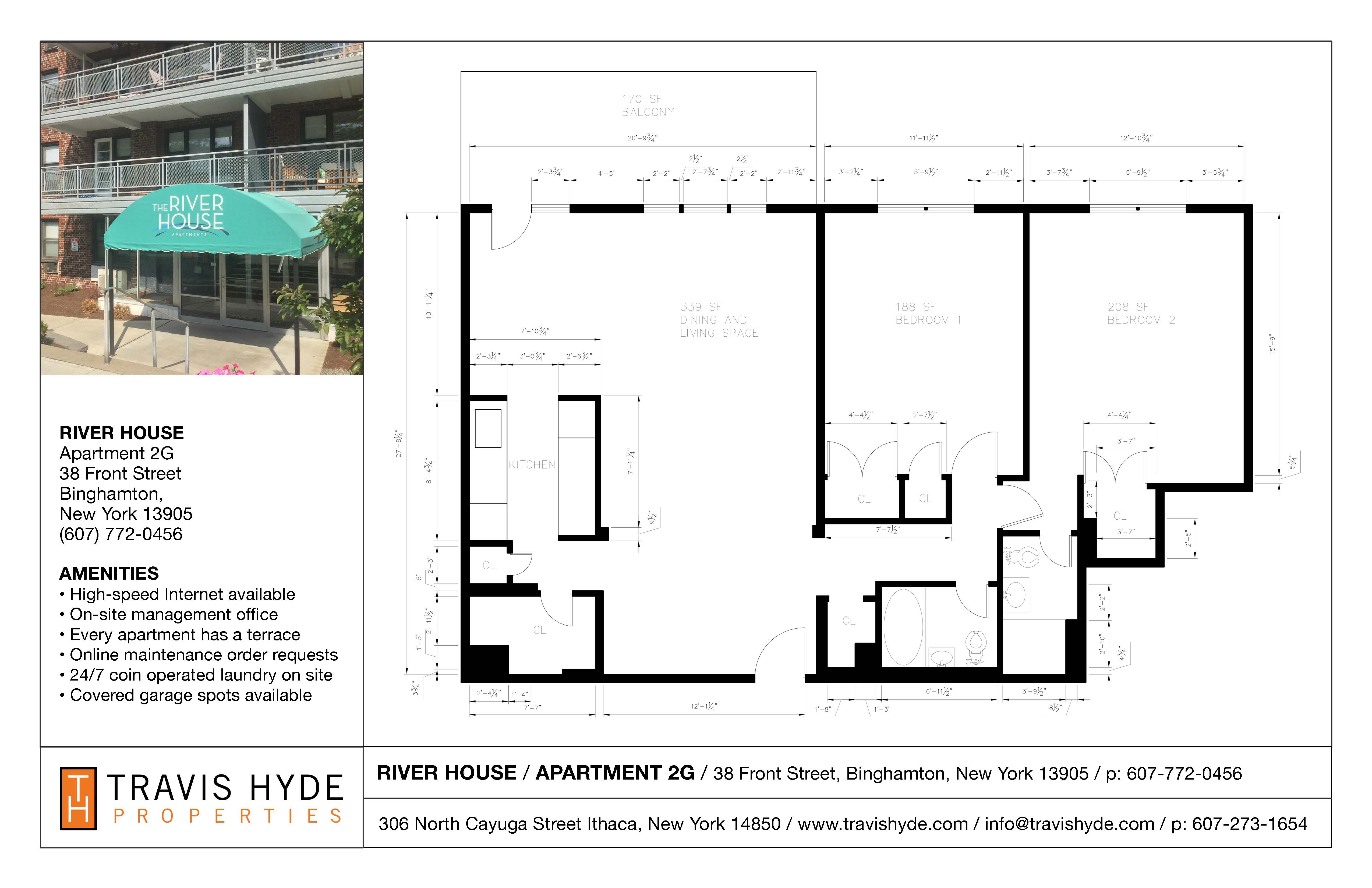 Floor plan for Travis Hyde Properties in Ithaca, NY