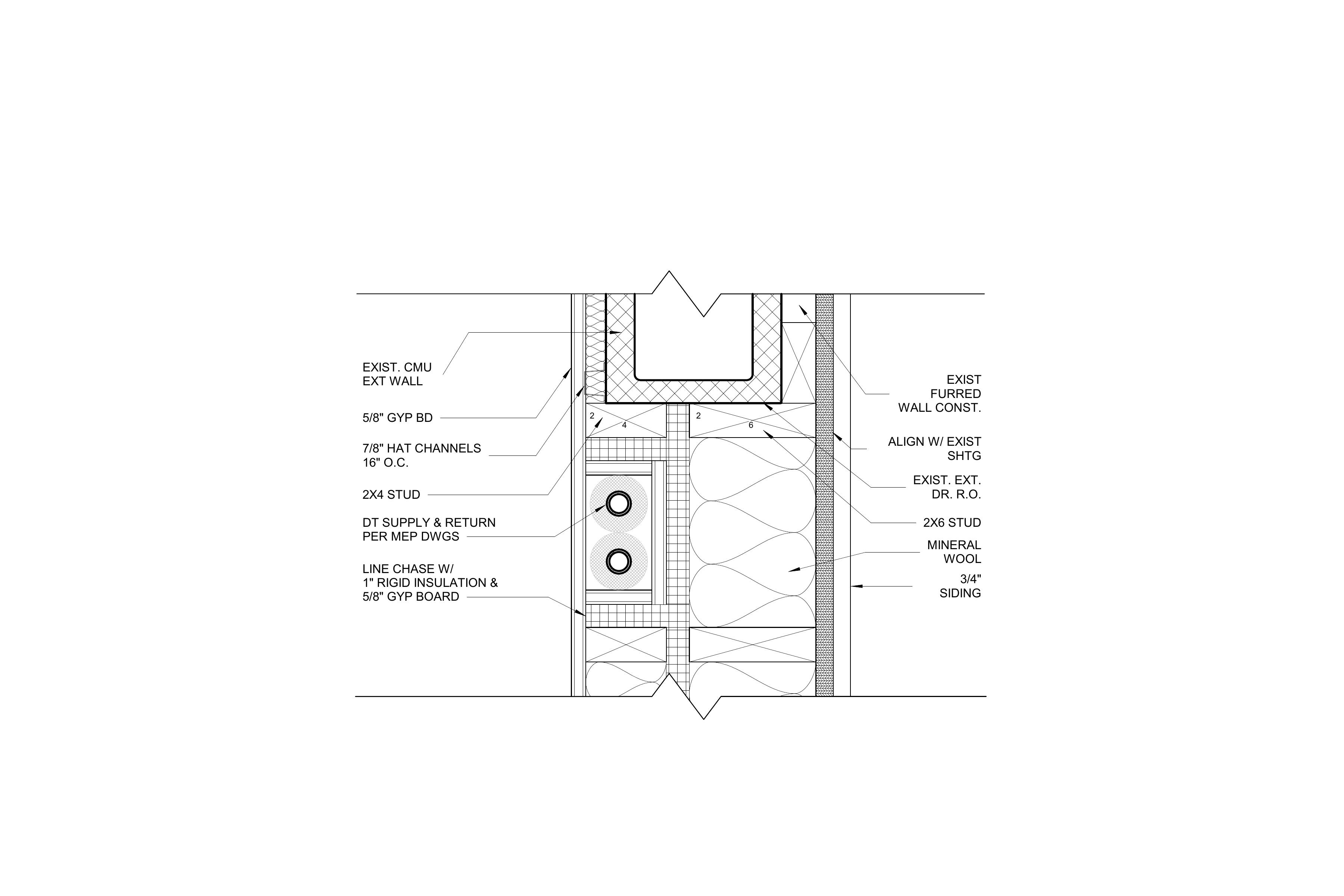 2101 Rockefeller Archive Center — infill detail, exterior wall